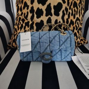 Coach Denim Tabby 20 Quilted Shoulder Bag